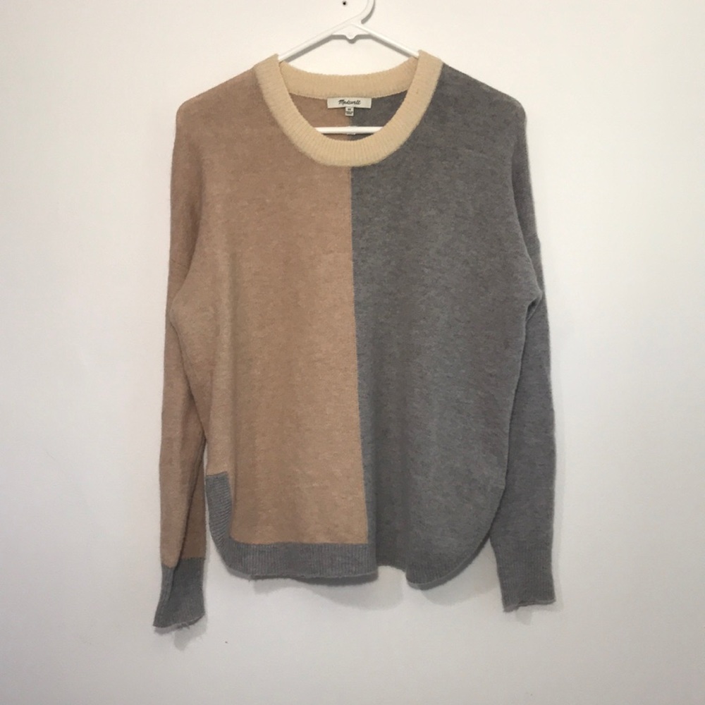 Madewell Colorblock Pullover Wool/Alpaca Sweater